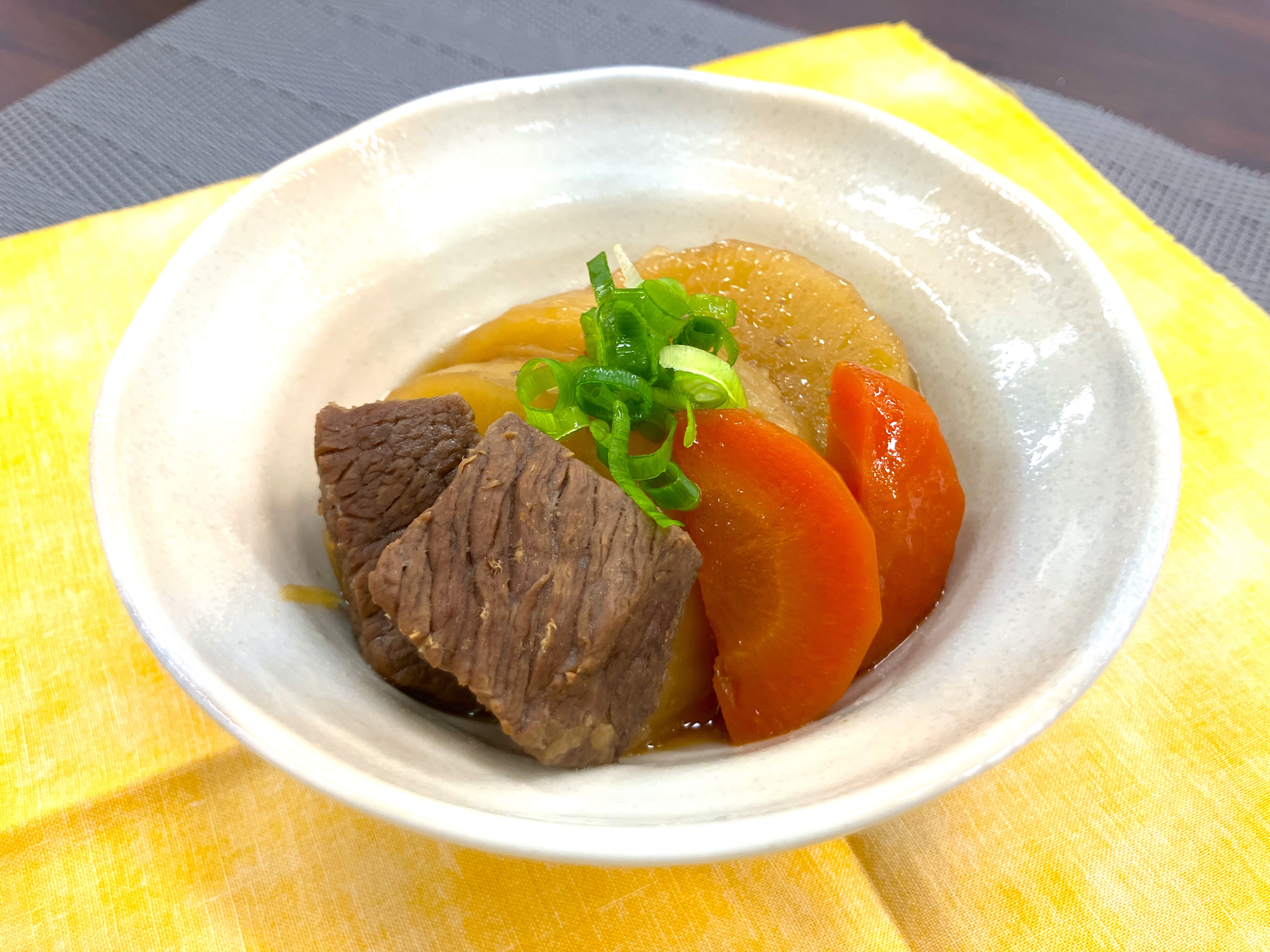 【圧力鍋】牛肉と大根の甘辛煮
